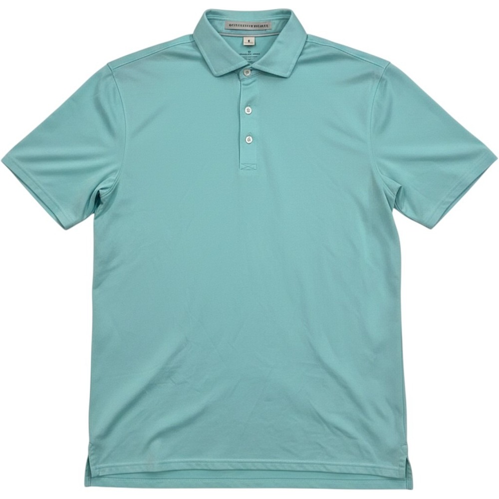 Holderness & Bourne The Graham Polo Shirt Mens M Teal Tailored Fit Luxury Golf